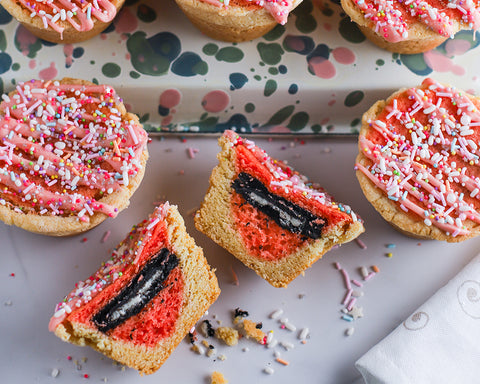 Strawberry Cake Oreo Cookie Cups