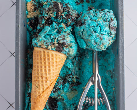 Cookie Monster Stuffed Ice Cream