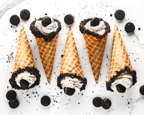 Cheesecake Stuffed Cones